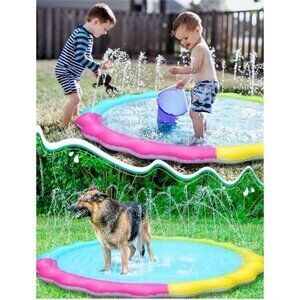 Inflatable Sprinkler Splash Pad For Kids And Dogs Summer Outdoor Fun Splash Pad